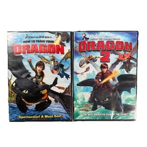 How to Train Your Dragon 1 & 2 DVD DreamWorks Movie Toothless NEW SELAED SET